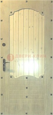 Белая железная дверь с евровагонкой ДЕ-9 в Наро-Фоминске
