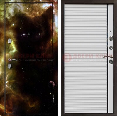Стальная дверь с фотопечатью космоса ДФ-14 в Наро-Фоминске