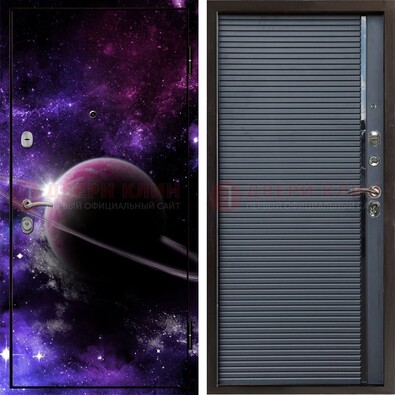 Металлическая дверь с фотопечатью Сатурна ДФ-20 в Наро-Фоминске