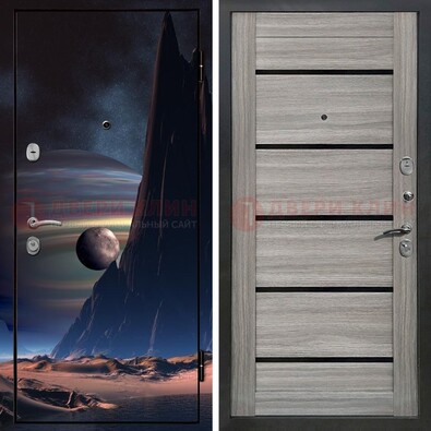 Стальная дверь с фотопечатью космоса ДФ-49 в Наро-Фоминске