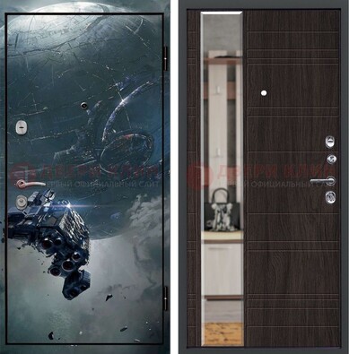 Железная дверь с фотопечатью космической фантастики ДФ-51 в Наро-Фоминске