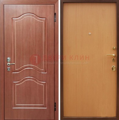 Входная дверь отделанная МДФ и ламинатом внутри ДМ-159 в Воскресенске