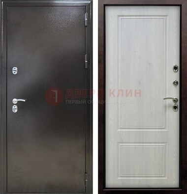 Коричневая железная дверь с МДФ ДМ-170 в Наро-Фоминске