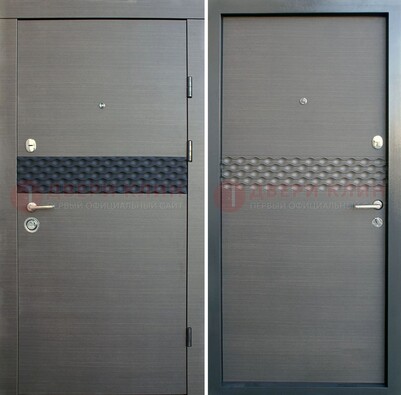 Темно-серая стальная дверь с МДФ ДМ-218 в Наро-Фоминске