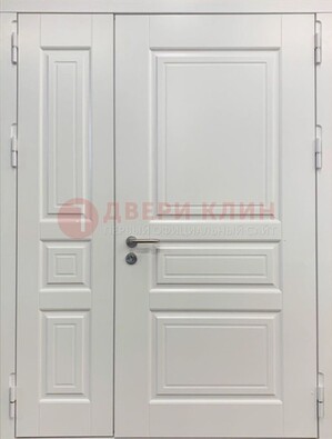 Полуторная светлая металлическая дверь с МДФ ДМ-336 в Наро-Фоминске