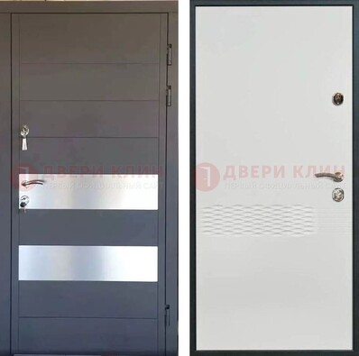 Металлическая дверь МДФ темная и светлая ДМ-420 в Наро-Фоминске