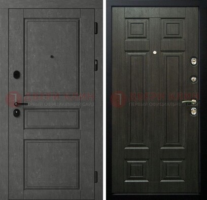 Серая стальная дверь с классическими МДФ ДМ-456 в Наро-Фоминске