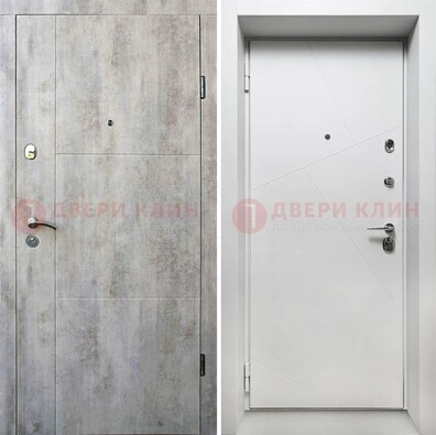 Светлая входная дверь со светлыми МДФ в квартиру ДМ-475 в Луховицах
