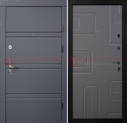 Серая металлическая дверь с МДФ в квартиру ДМ-485 в Наро-Фоминске