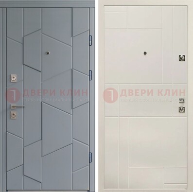 Современная стальная дверь в квартиру с панелями МДФ ДМ-495 в Наро-Фоминске