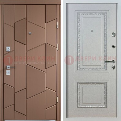 Квартирная стальная дверь с разными панелями МДФ ДМ-496 в Наро-Фоминске