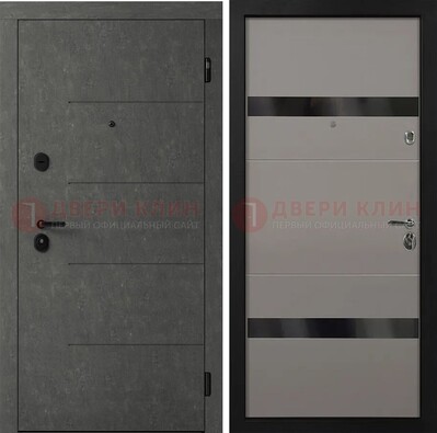 Металлическая дверь с разными МДФ панелями в квартиру ДМ-500 в Наро-Фоминске