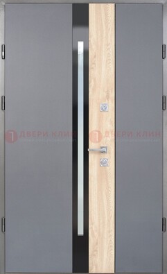 Полуторная металлическая дверь с МДФ ДМ-503 в Наро-Фоминске