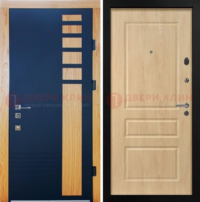 Двухцветная железная дверь с МДФ в квартиру ДМ-511 в Наро-Фоминске