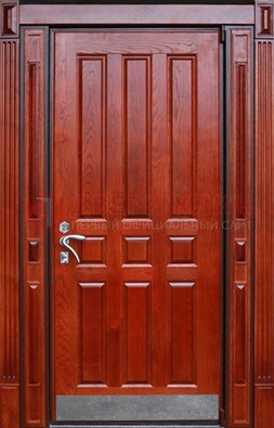 Красная входная дверь для улицы с МДФ ДМ-532 в Наро-Фоминске