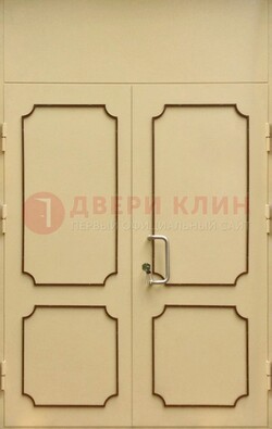Светлая двухстворчатая дверь для загородного дома с МДФ ДМ-534 в Наро-Фоминске