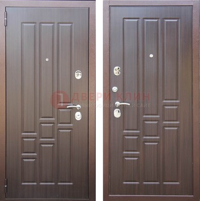 Теплая металлическая дверь с МДФ с двух сторон ДМ-80 в Всеволожске