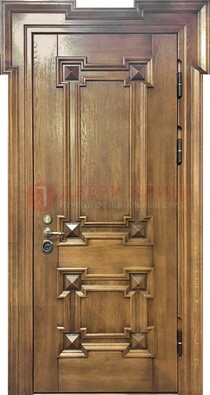 Филенчатая железная дверь с массивом дуба ДМД-56 в Наро-Фоминске