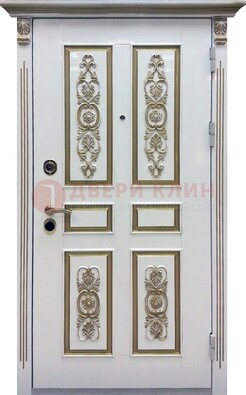 Входная дверь с массивом дуба в белом цвете ДМД-62 в Наро-Фоминске