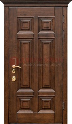 Филенчатая железная дверь с массивом дуба ДМД-68 в Наро-Фоминске