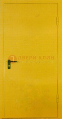 Желтая железная дверь с нитроэмалью ДН-5 в Наро-Фоминске