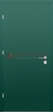 Зеленая стальная дверь с нитроэмалью ДН-6 в Наро-Фоминске