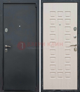 Черная металлическая дверь с порошковым покрытием ДП-101 в Наро-Фоминске
