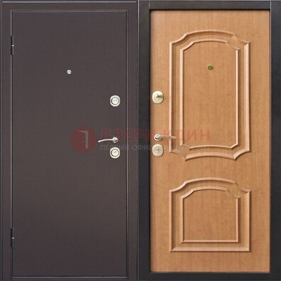 Темная железная дверь с порошковым покрытием ДП-10 в Краснознаменске