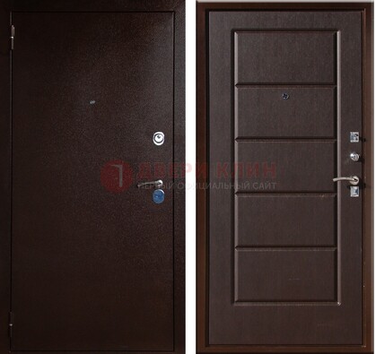 Темная входная дверь с порошковым окрасом ДП-113 в Наро-Фоминске