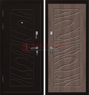 Темная железная дверь с порошковым окрасом ДП-127 в Наро-Фоминске