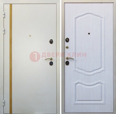 Белая входная дверь с порошковым напылением ДП-136 в Наро-Фоминске