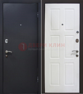 Черная металлическая дверь с порошковым покрытием ДП-193 в Наро-Фоминске
