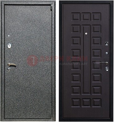 Черная стальная дверь с порошковым покрытием ДП-196 в Краснознаменске