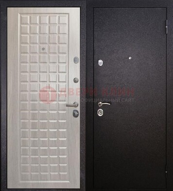 Черная входная дверь с порошковым покрытием ДП-206 в Наро-Фоминске