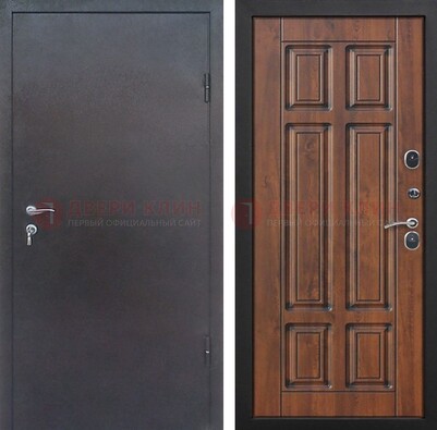Темная входная дверь с порошковым покрытием с МДФ панелью ДП-235 в Наро-Фоминске
