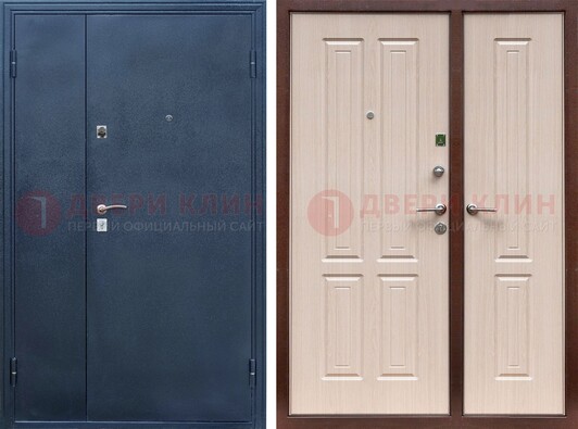Двустворчатая стальная дверь с порошковым напылением и МДФ ДП-239 в Наро-Фоминске