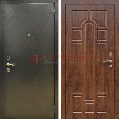 Металлическая дверь Темное серебро с порошковым покрытием и МДФ ДП-271 в Наро-Фоминске