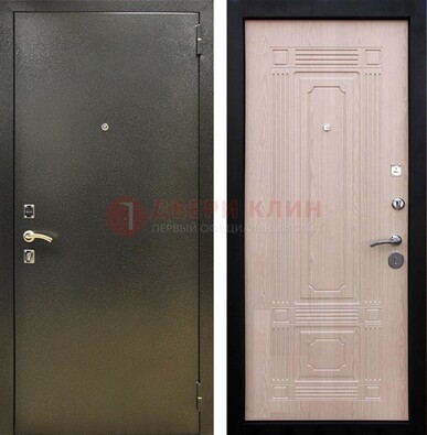 Входная темно-серая дверь с порошковым напылением и МДФ ДП-273 в Наро-Фоминске