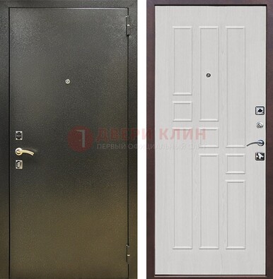 Входная дверь Темное серебро с порошковой отделкой и терморазрывом МДФ ДП-282 в Наро-Фоминске