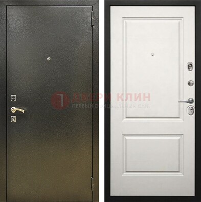 Металлическая темная дверь с порошковым напылением и классической МДФ ДП-298 в Наро-Фоминске