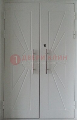Парадная двухстворчатая дверь с фрезерованным МДФ ДПР-14 в Наро-Фоминске