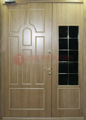 Входная дверь Дверь со вставками из черного стекла ДПР-42 в Наро-Фоминске