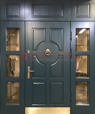 Стальная парадная дверь ДПР-64 со стеклопакетом в Наро-Фоминске