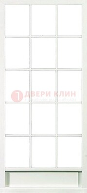 Железная решетчатая дверь в белом цвете ДР-10 в Наро-Фоминске