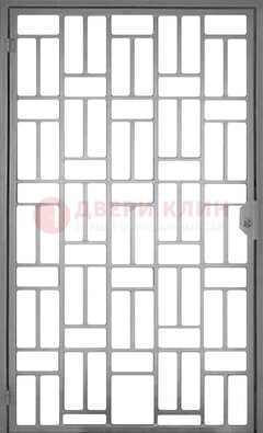 Металлическая решетчатая дверь в сером цвете ДР-23 в Наро-Фоминске