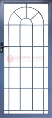 Синяя металлическая решетчатая дверь ДР-28 в Наро-Фоминске