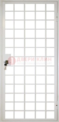 Белая металлическая решетчатая дверь ДР-2 в Наро-Фоминске