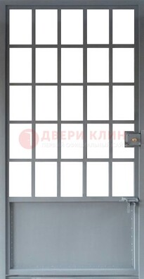 Металлическая решетчатая дверь в сером цвете ДР-7 в Наро-Фоминске