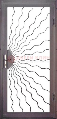 Коричневая железная решетчатая дверь ДР-8 в Наро-Фоминске