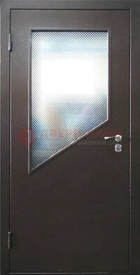 Стальная дверь со стеклом ДС-5 в кирпичный коттедж в Наро-Фоминске